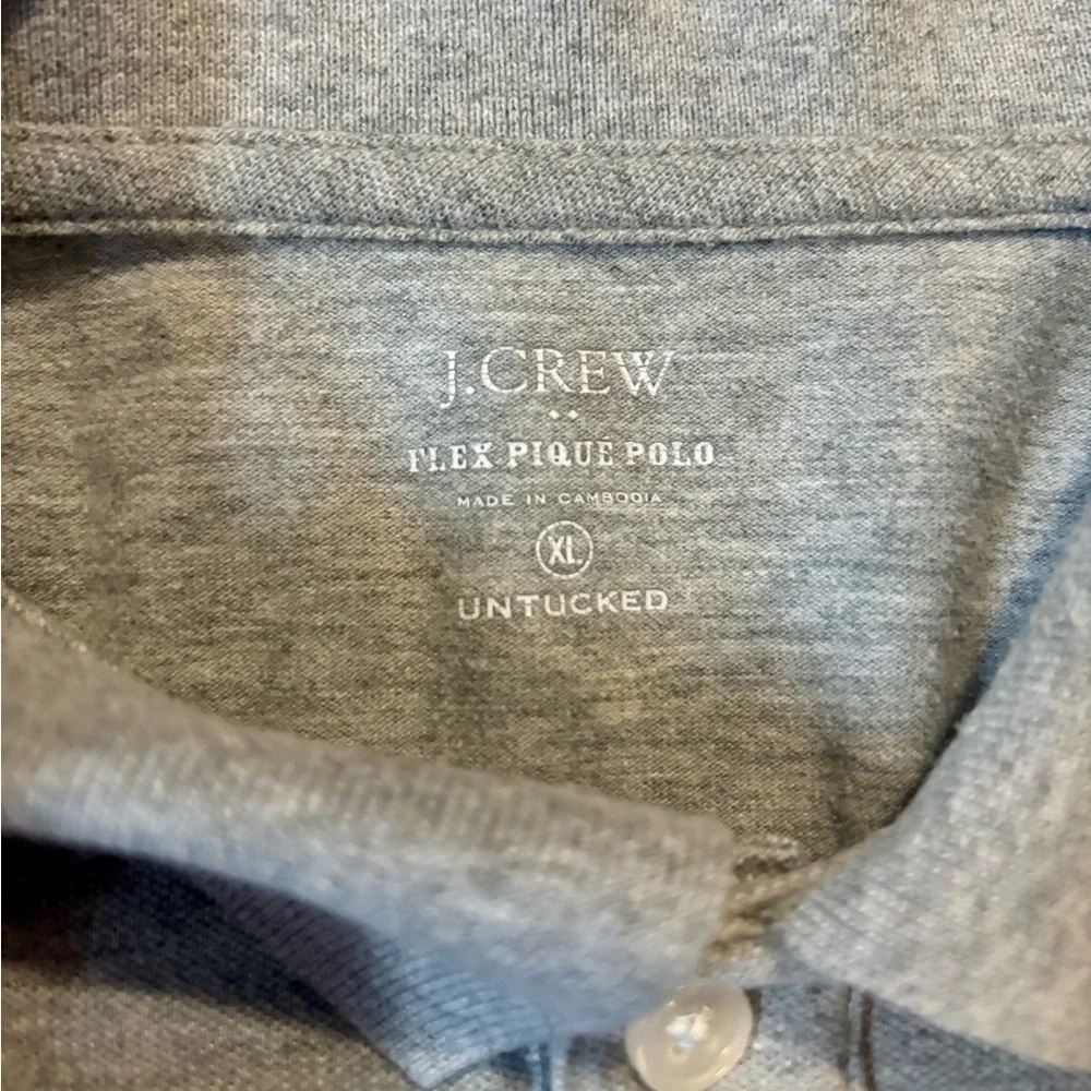 J.‎ Crew Men’s Size XL Grey Flex Pique Polo Shirt